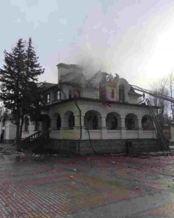 Фото разрушений Горловка, церковь 31.01.15