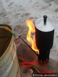 Кипячение воды на бензине