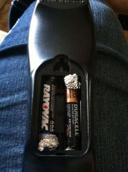 Использование ААА батареек вместо АА.