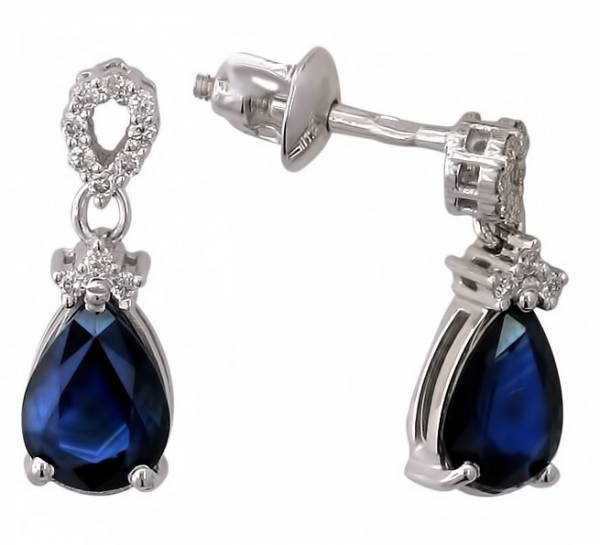 Изящные сережки с сапфиром – эффектный подарок
