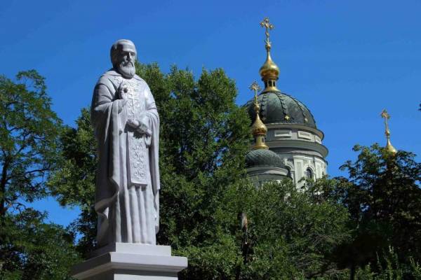 В Донецке установлен памятник св. Сергию Радонежскому
