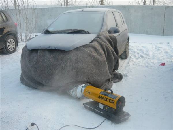 Безопасный отогрев автомобиля в Красноярске