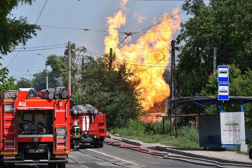 В Буденновском районе Донецка произошел взрыв - предположительно газовой трубы