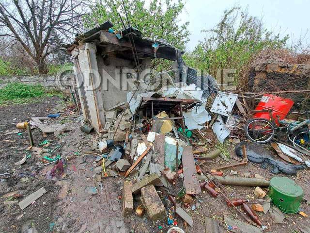 В следствии обстрела погибла женщина в Куйбышевском районе Донецка 20.04.2023