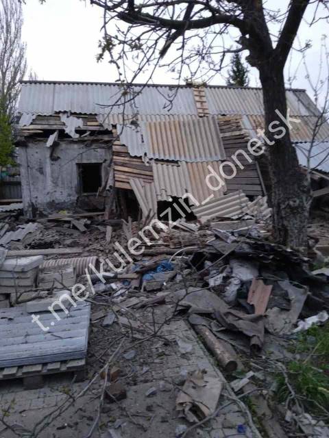 Результаты обстрела ул. Победы в Петровском районе