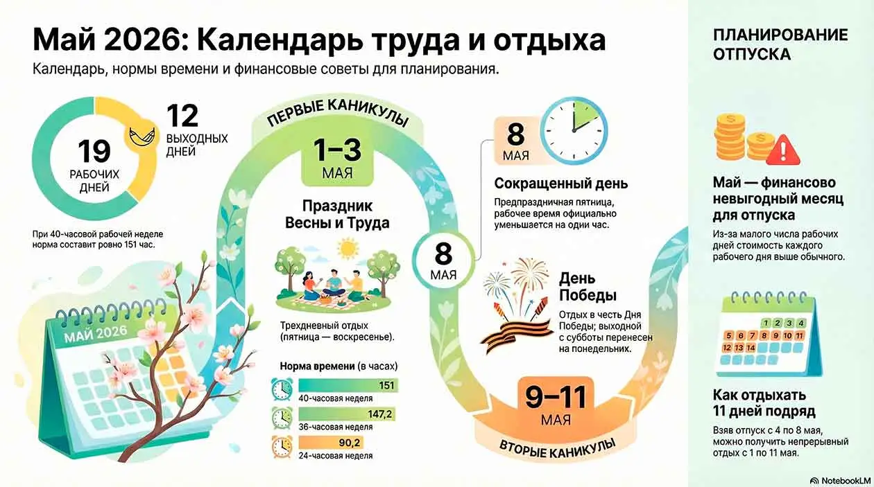 Как отдыхаем в мае 2026 в Донецке: официальные выходные и переносы