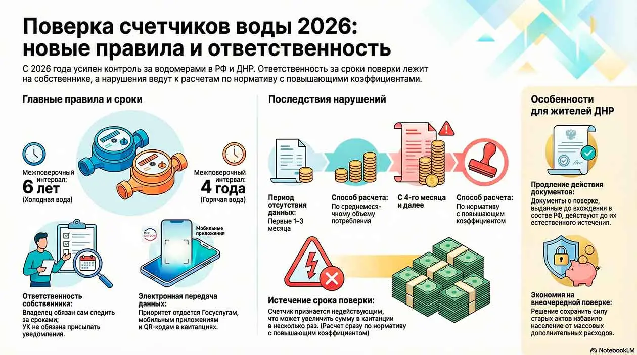 поверить счетчики воды